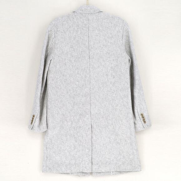 Alfani Men's Vanilla White Woven Textured Bruno Classic Mid Length Coat Size S - Picture 8 of 8